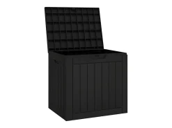 Caixa de arrumação p/ jardim 55,5x43x53 cm polipropileno preto