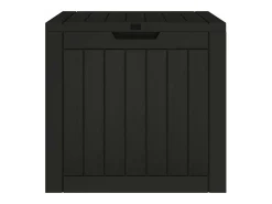 Caixa de arrumação p/ jardim 55,5x43x53 cm polipropileno preto