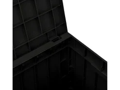 Caixa de arrumação p/ jardim 55,5x43x53 cm polipropileno preto