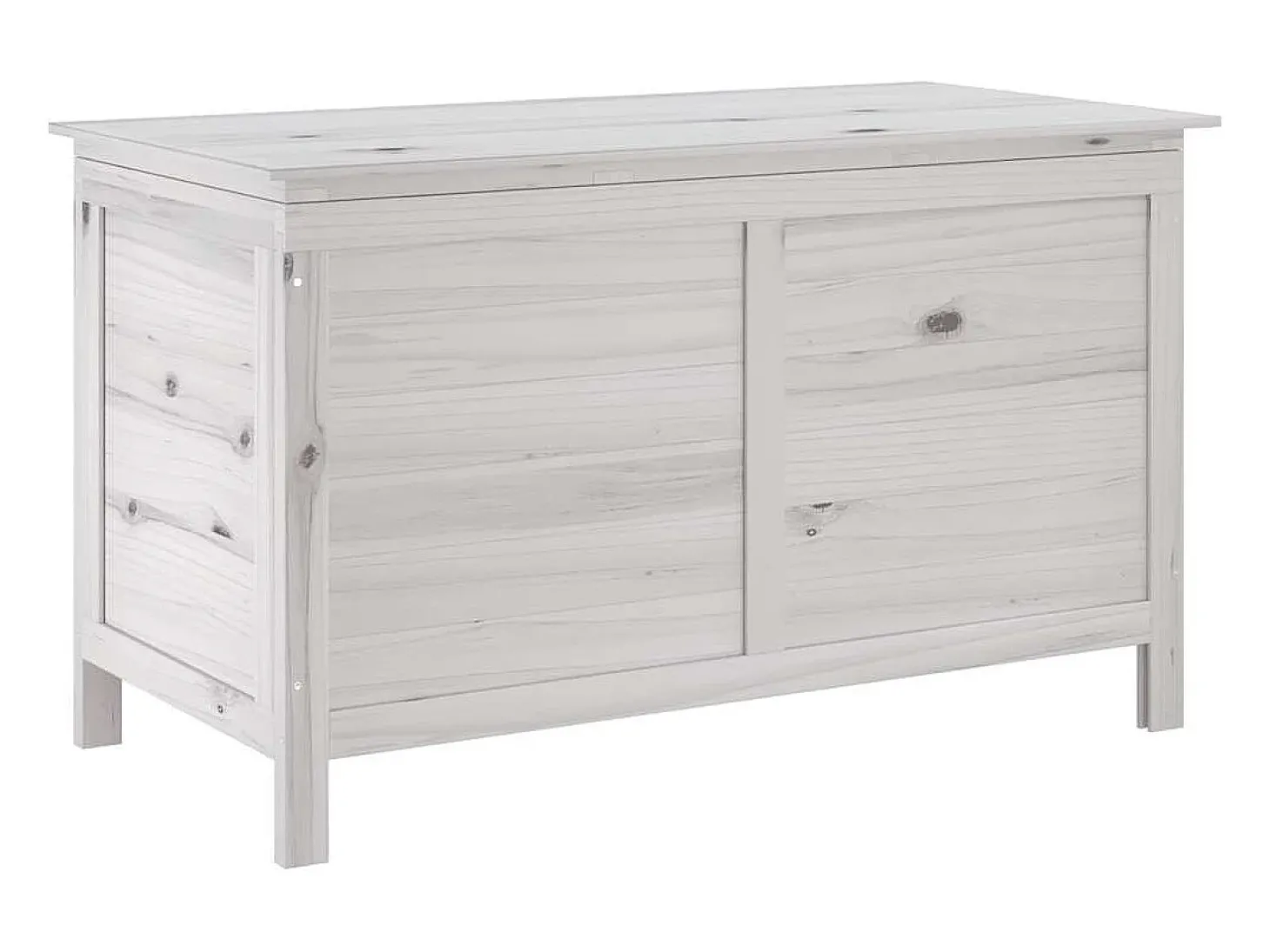 Caixa de arrumação p/ jardim 99x49,5x58,5cm abeto maciço branco