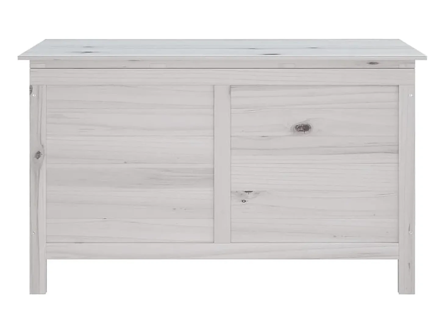 Caixa de arrumação p/ jardim 99x49,5x58,5cm abeto maciço branco