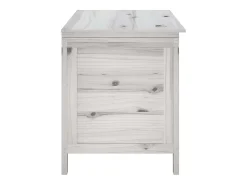 Caixa de arrumação p/ jardim 99x49,5x58,5cm abeto maciço branco