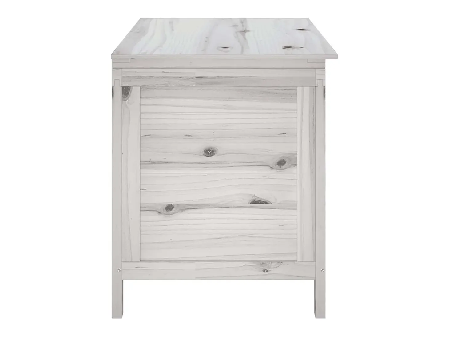 Caixa de arrumação p/ jardim 99x49,5x58,5cm abeto maciço branco
