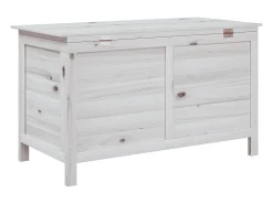 Caixa de arrumação p/ jardim 99x49,5x58,5cm abeto maciço branco