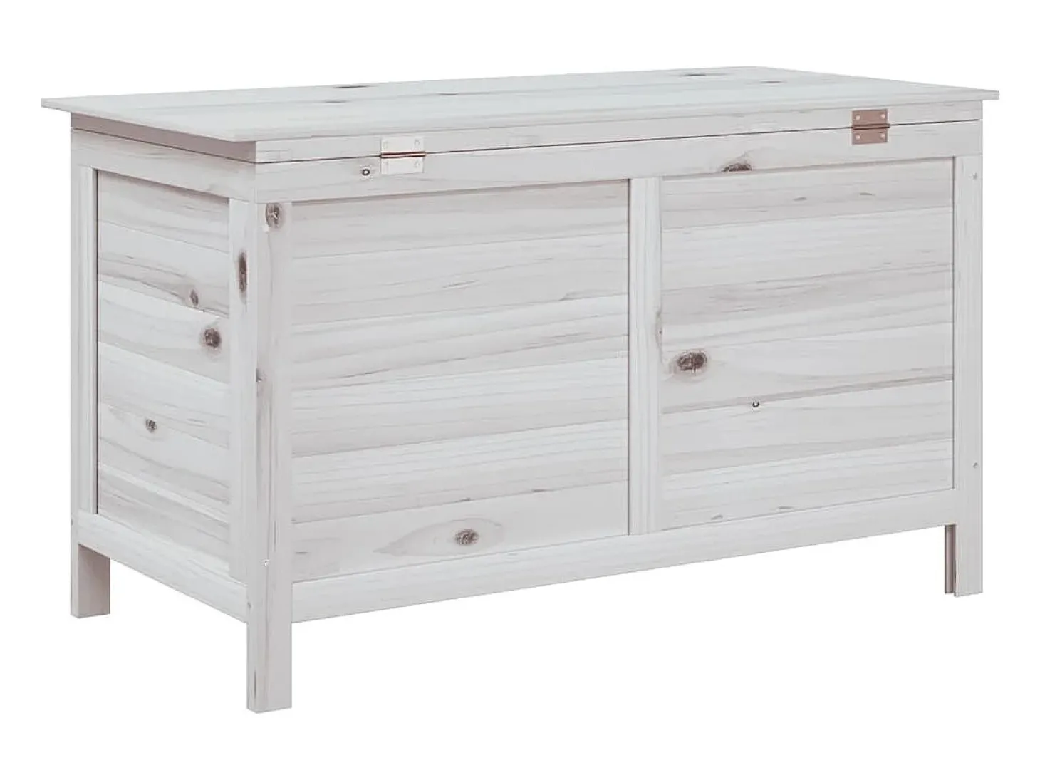 Caixa de arrumação p/ jardim 99x49,5x58,5cm abeto maciço branco