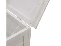 Caixa de arrumação p/ jardim 99x49,5x58,5cm abeto maciço branco