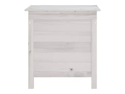 Caixa de arrumação p/ jardim 50x49x56,5 cm abeto maciço branco