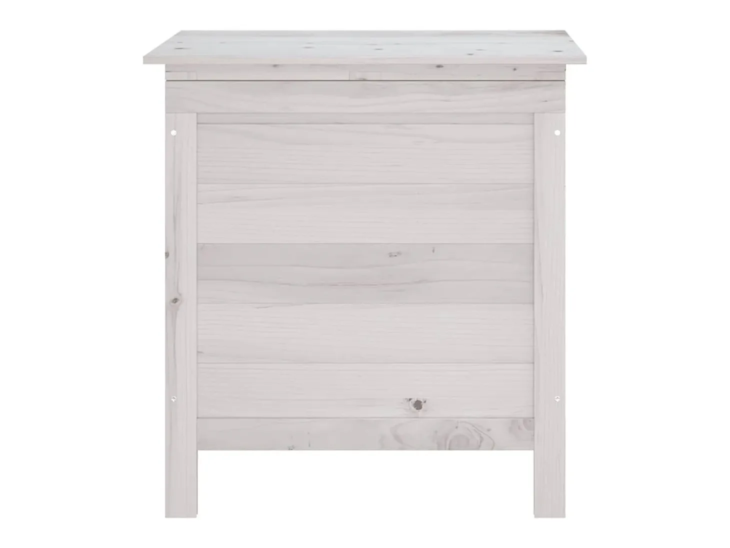 Caixa de arrumação p/ jardim 50x49x56,5 cm abeto maciço branco