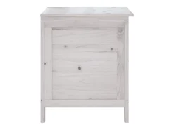 Caixa de arrumação p/ jardim 50x49x56,5 cm abeto maciço branco