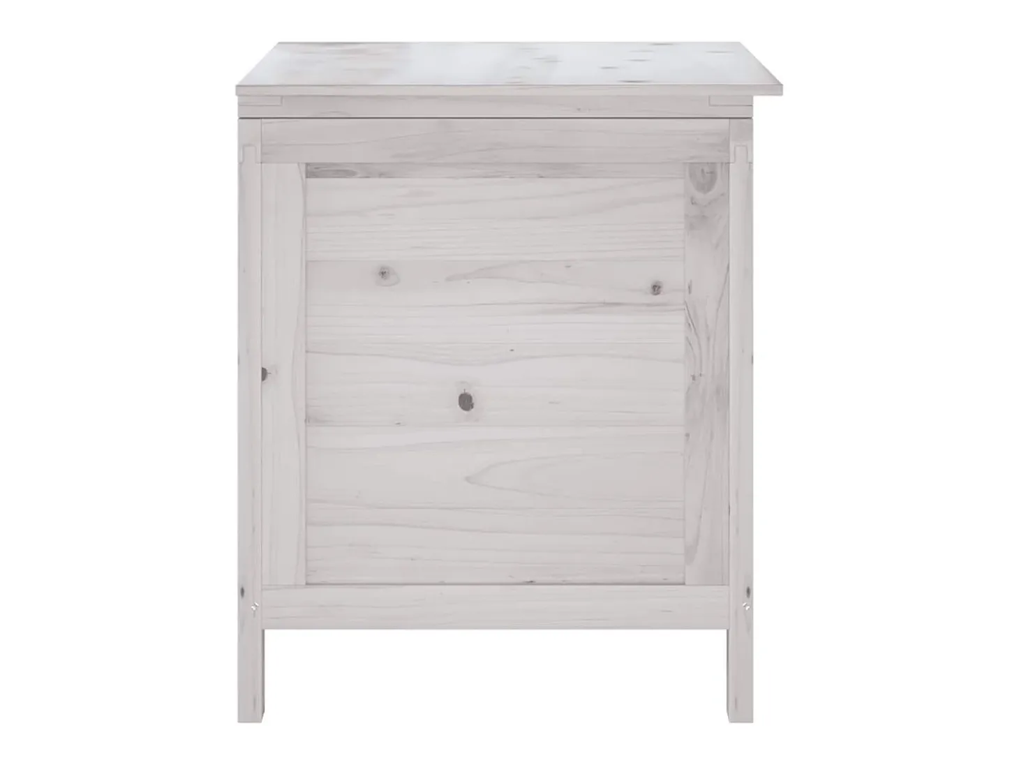Caixa de arrumação p/ jardim 50x49x56,5 cm abeto maciço branco