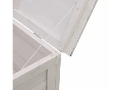 Caixa de arrumação p/ jardim 50x49x56,5 cm abeto maciço branco