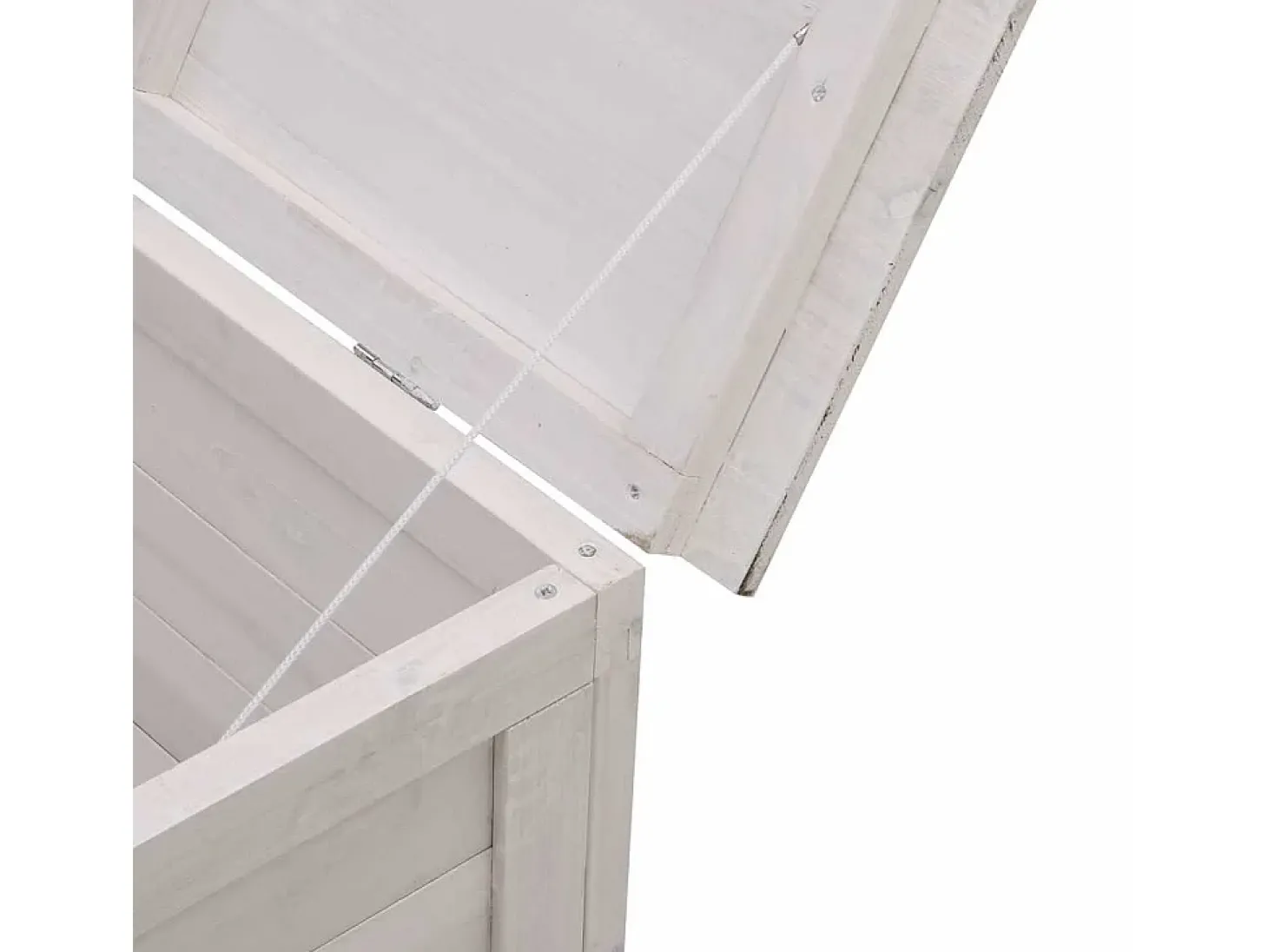 Caixa de arrumação p/ jardim 50x49x56,5 cm abeto maciço branco