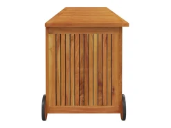Caixa de arrumação p/ jardim c/ rodas 150x50x58cm acácia maciça