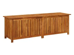 Caixa de arrumação p/ jardim 175x50x58 cm madeira acácia maciça