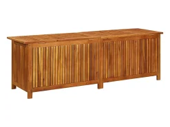 Caixa de arrumação p/ jardim 175x50x58 cm madeira acácia maciça