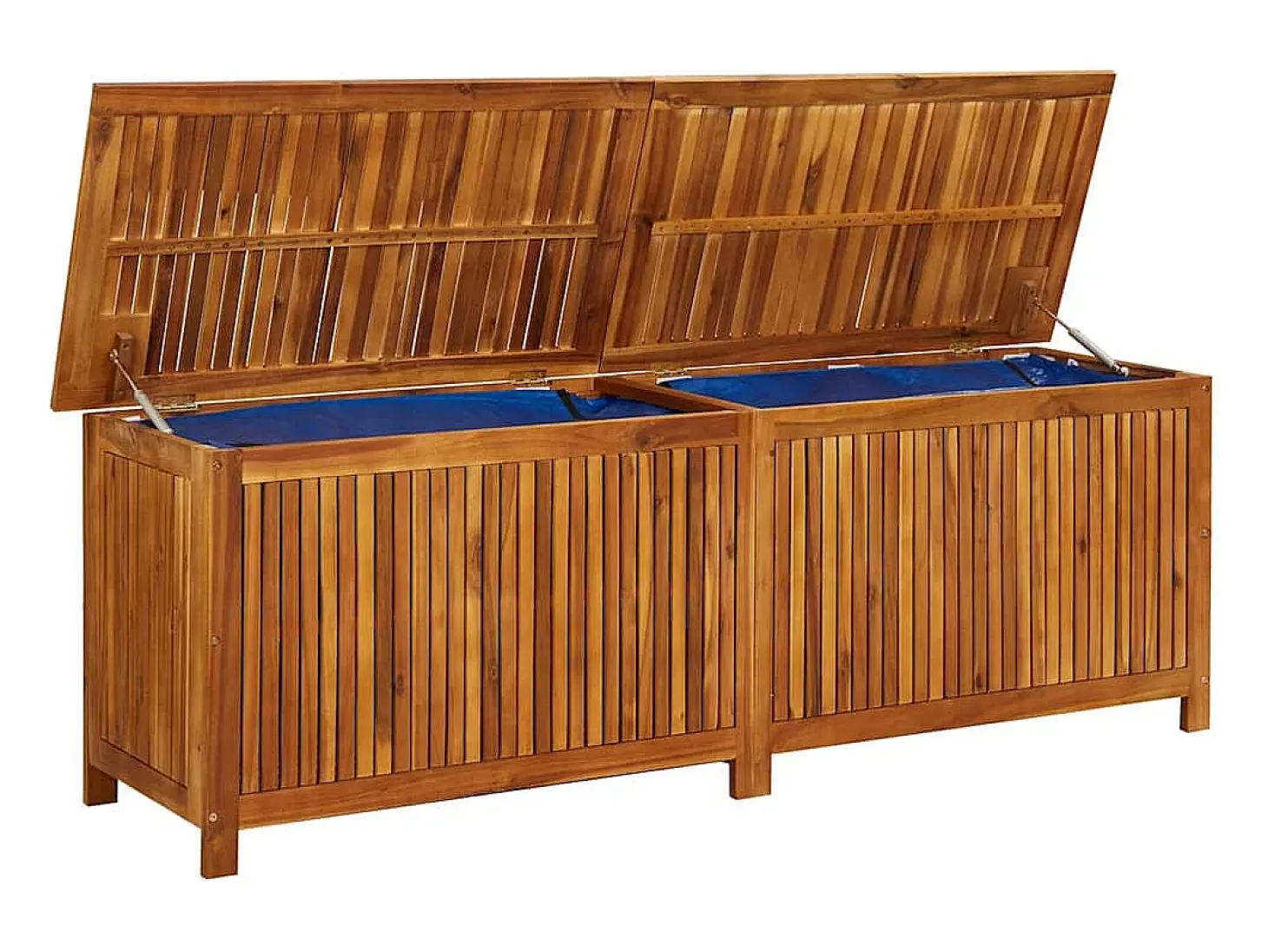 Caixa de arrumação p/ jardim 175x50x58 cm madeira acácia maciça