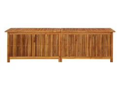 Caixa de arrumação p/ jardim 200x50x58 cm madeira acácia maciça