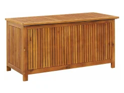 Caixa de arrumação p/ jardim 113x50x58 cm madeira acácia maciça