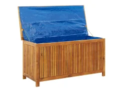 Caixa de arrumação p/ jardim 113x50x58 cm madeira acácia maciça