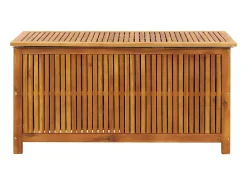 Caixa de arrumação p/ jardim 113x50x58 cm madeira acácia maciça