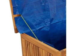 Caixa de arrumação p/ jardim 113x50x58 cm madeira acácia maciça