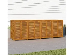 Caixa de arrumação para jardim 280x87x104 cm acácia maciça