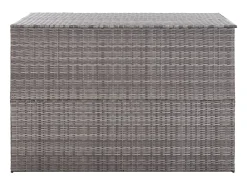 Caixa de arrumação para jardim 150x100x100 cm vime PE cinzento