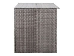 Caixa de arrumação para jardim 150x100x100 cm vime PE cinzento