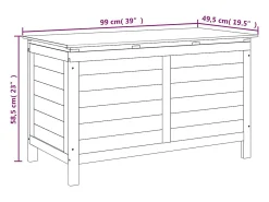 Caixa de arrumação para jardim 99x49,5x58,5 cm abeto maciço