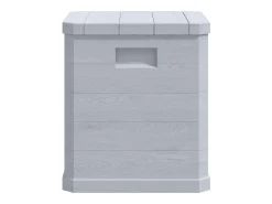 Caixa de arrumação para jardim 90 L cinzento claro
