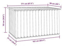 Caixa de arrumação para jardim 171x99x93 cm verde