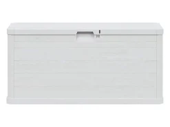 Caixa de arrumação para jardim 280 L cinzento-claro
