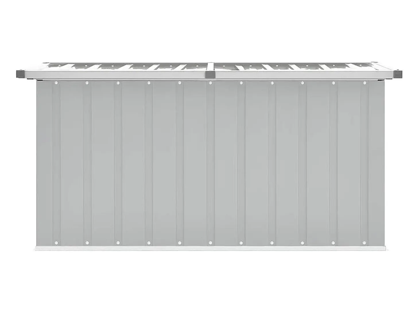 Caixa de arrumação para jardim 129x67x65 cm cinzento