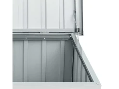Caixa de arrumação para jardim 129x67x65 cm cinzento
