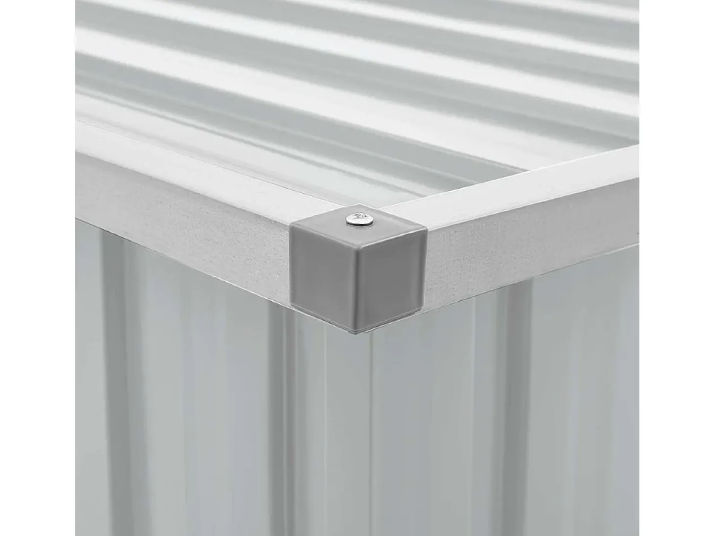 Caixa de arrumação para jardim 129x67x65 cm cinzento