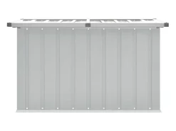 Caixa de arrumação para jardim 109x67x65 cm cinzento