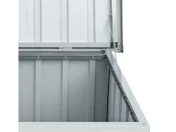 Caixa de arrumação para jardim 109x67x65 cm cinzento