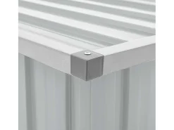 Caixa de arrumação para jardim 109x67x65 cm cinzento