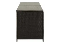 Caixa de arrumação para jardim 200x50x60 cm vime PE castanho