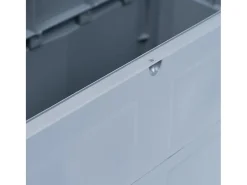 Caixa de arrumação para jardim 320 L cinzento e preto