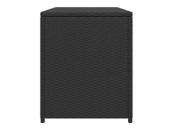 Caixa de arrumação para jardim 120x50x60 cm vime PE preto