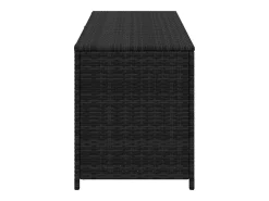 Caixa de arrumação para jardim 150x50x60 cm vime PE preto
