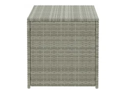 Caixa de arrumação para jardim 100x50x50 cm vime PE cinzento
