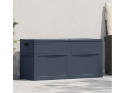 Caixa de arrumação para jardim 320 L preto