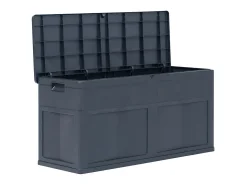 Caixa de arrumação para jardim 320 L preto
