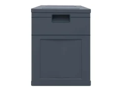 Caixa de arrumação para jardim 320 L preto