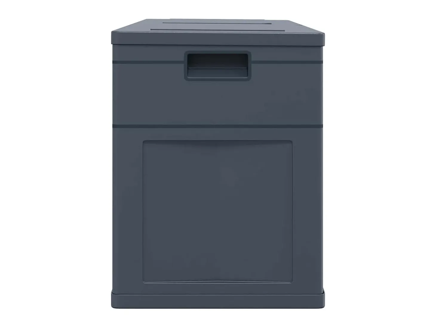 Caixa de arrumação para jardim 320 L preto