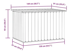 Caixa de arrumação para jardim 149x99x93 cm verde