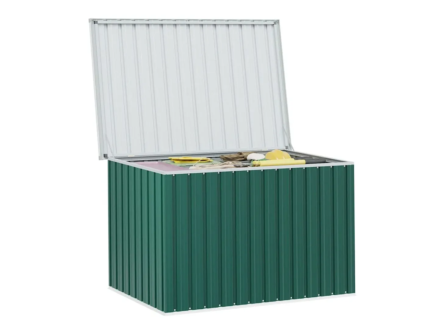Caixa de arrumação para jardim 149x99x93 cm verde