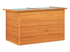 Caixa de arrumação para jardim 126x72x72 cm madeira